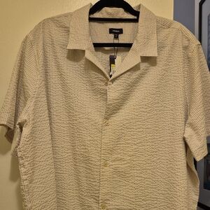 Express Beige Patterned Men's Shirt